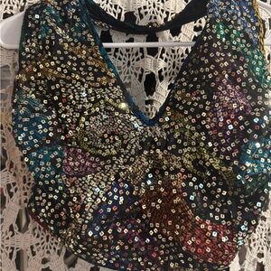 Multicolor Sequin Women's Top
